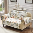 thumbnail image 1 of Greenland Home Willow Reversible Slipcover - Furniture Protector - Loveseat - Natural, 1 of 5