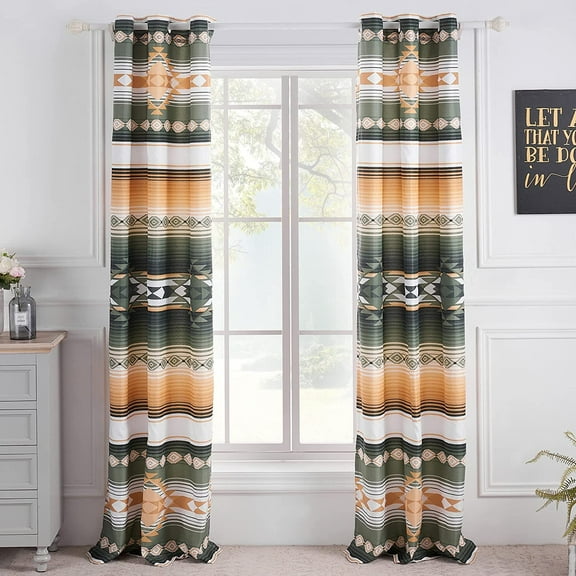Greenland Home Zuma Grommet Top Curtain Panels (set of 2)