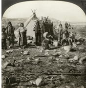 Greenland: Inuit, C1920. /N'Eskimos With Summer Tents, Greenland.' Stereograph, C1920. Poster Print by  (18 x 24)