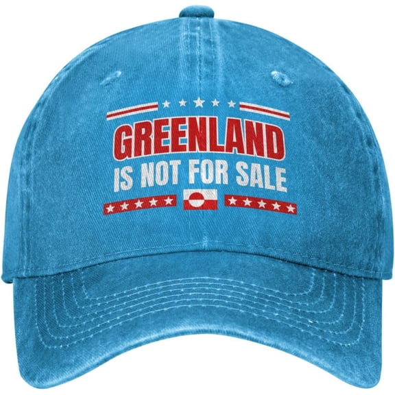 Greenland is Not for Sale Hats I Love Greenland Cap Denim Hat