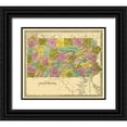 thumbnail image 1 of Greenleaf 23x20 Black Ornate Wood Framed with Double Matting Museum Art Print Titled - Pennsylvania - Greenleaf 1840, 1 of 4