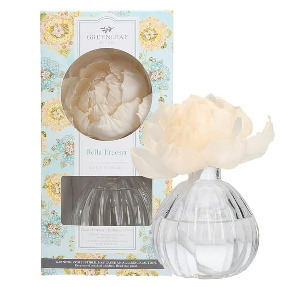 Greenleaf Gifts Unique Blooming Highly Fragranced Flower Diffuser Air Freshener-Bella Freesia