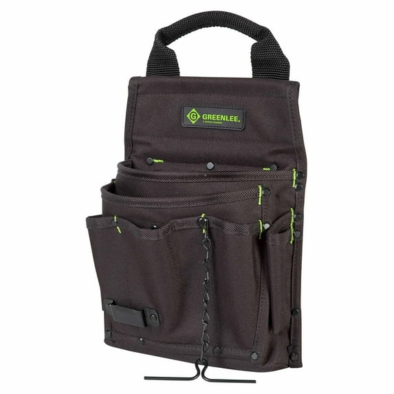 Greenlee Tool Caddy, Cordura, Black, 7 Pockets 0158-17