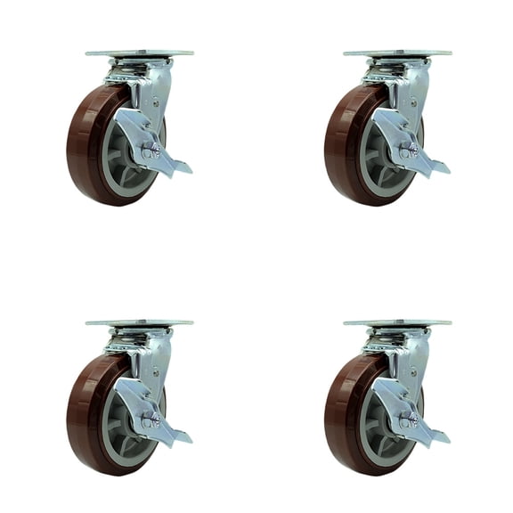 Greenlee Caster Set GMX Cart 2 Brake Bolt On Swivel Lock 2 Swivel Brake -SCC