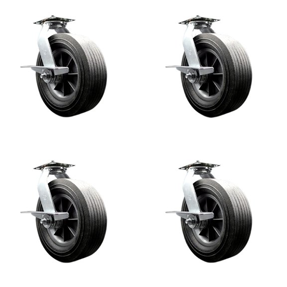 Greenlee Caster Set– GMX Cart – 2 Brake Bolt On Swivel Lock 2 Swivel Brake -SCC