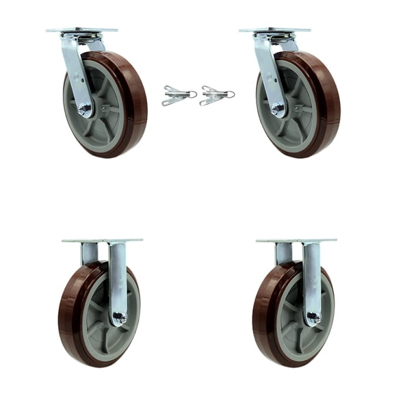 Greenlee Caster Set  GMX Cart  2 Swivel Bolt On Swivel Locks 2 Rigid - SCC