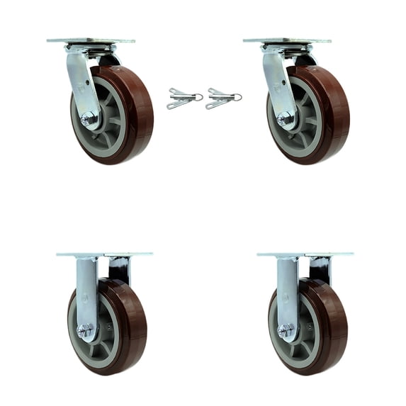Greenlee Caster Set – GMX Cart – 2 Swivel Bolt On Swivel Locks 2 Rigid - SCC