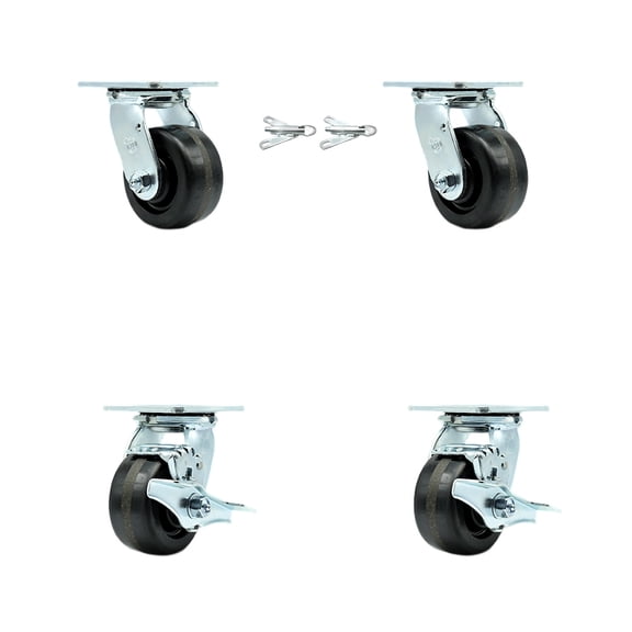 Greenlee Caster Set GMX Cart 2 Swivel Bolt Swivel Lock 2 Swivel Brakes -SCC