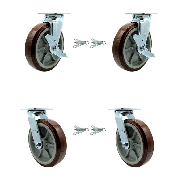 Greenlee Caster Set GMX Cart 2 Swivel Brake Bolt On Lock 2 Bolt On Lock - SCC