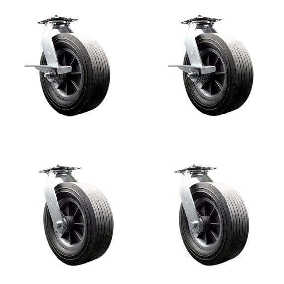 Greenlee Caster Set – GMX Cart –2 Swivel Brake Bolt On Lock 2 Bolt On Lock - SCC