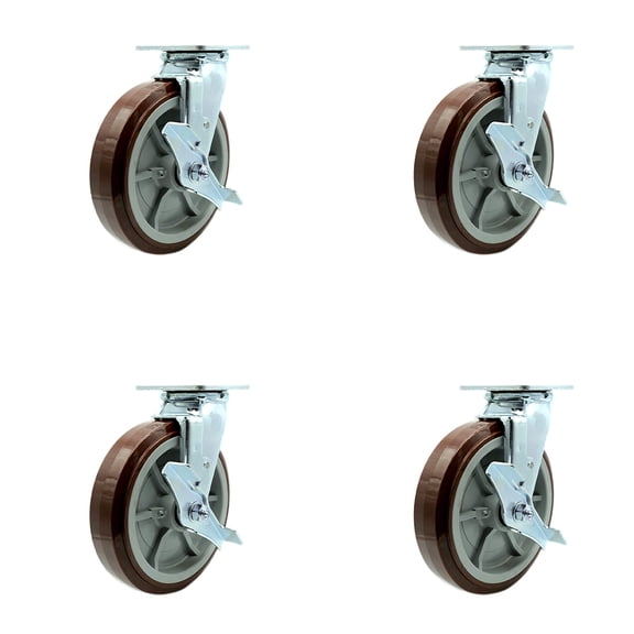 Greenlee Caster Set GMX Cart 4 Swivel with Brake and Bolt-On Swivel Lock -SCC