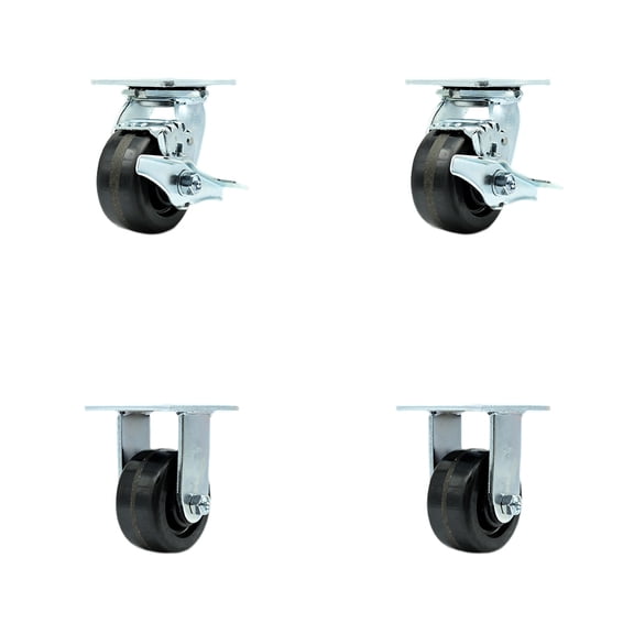 Greenlee Caster Set – MA6065 GMX Cart –2 Swivel with Brakes 2 Rigid - Set 4 -SCC