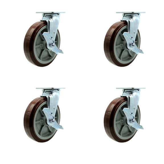 Greenlee Caster Set – MA6065 GMX Cart –4 Swivel with Brakes - Set of 4 - SCC