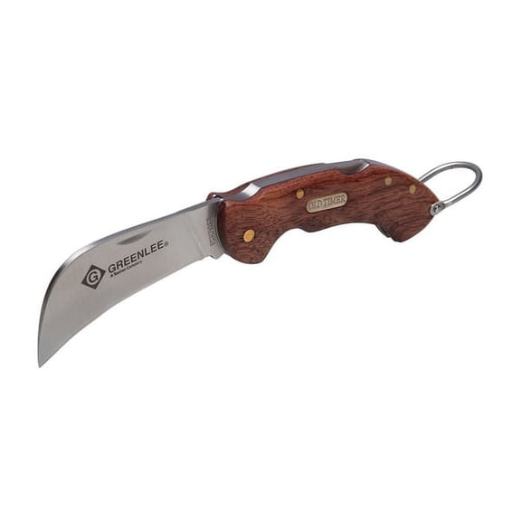 Greenlee Folding Knife,Hawk Bill,4 In,Brown/Rose  0652-28