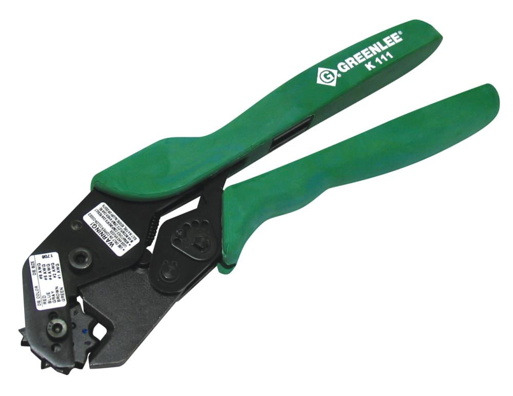 Greenlee Hand Ratchet Crimpers, 10 in, 18 AWG 1 EA (332K111