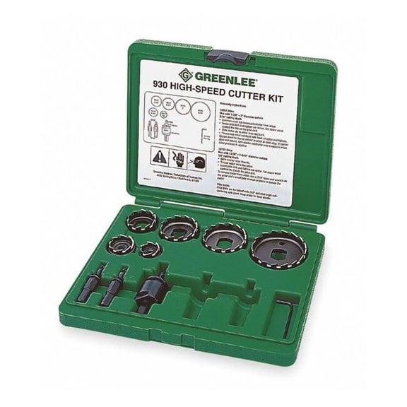 Greenlee Hole Saw Kit,Saw Range 1/2" to 2" 930