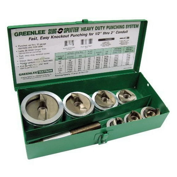Greenlee 8 Piece Hydraulic Punch Driver Set, 10 ga. 7307