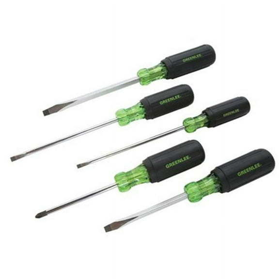 Greenlee Screwdriver Set,Slotted/Phillips,5 Pc 0153-01C