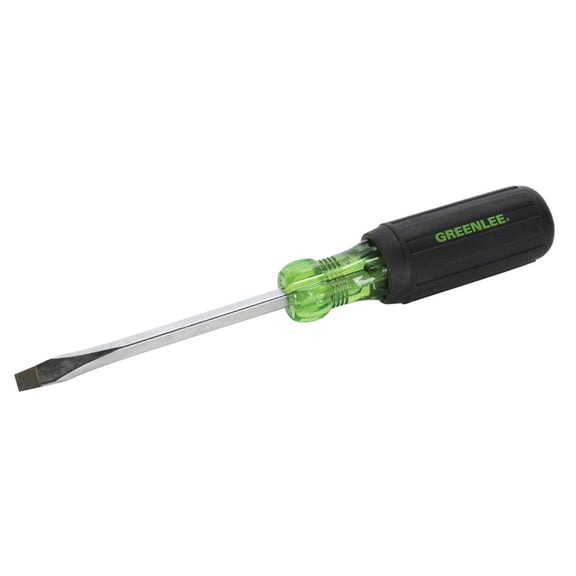 "Greenlee Screwdriver,Slotted,1/4x4"",Square 0153-11C"