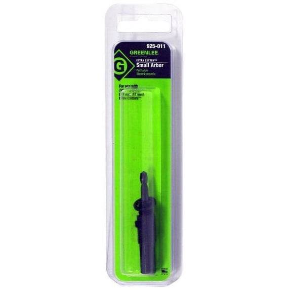 Greenlee Small Hole Cutter Arbor,3/16 x 1 1/2 In 925-011
