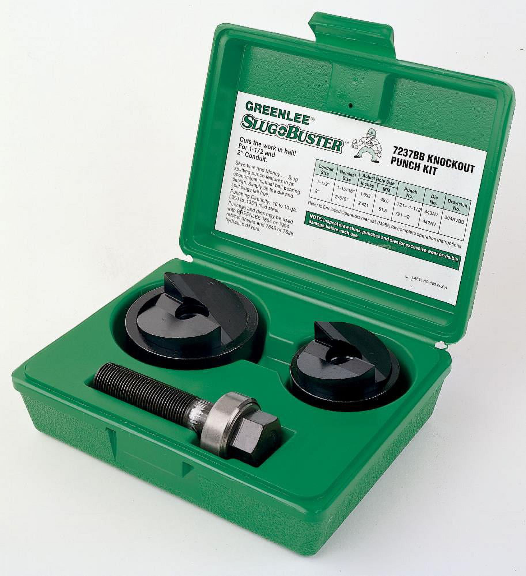Greenlee Tools 721-1/2 Knockout Punches