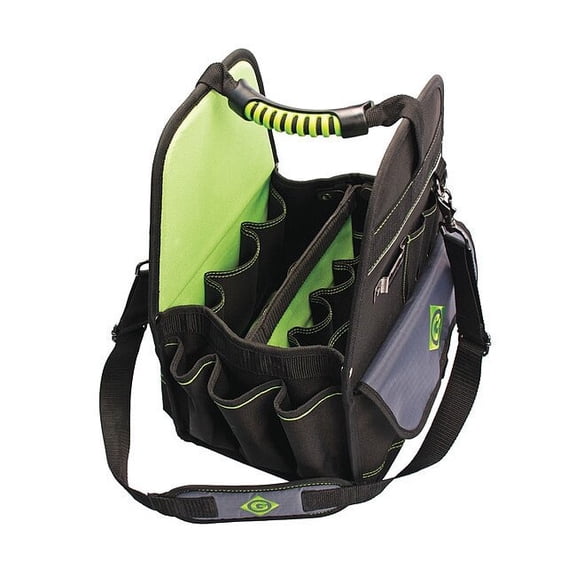 Greenlee Tool Bag, Polyester, Black, 27 Pockets 0158-24