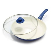 Greenlife Soft Grip 12 Fry Pan with Lid, Blue