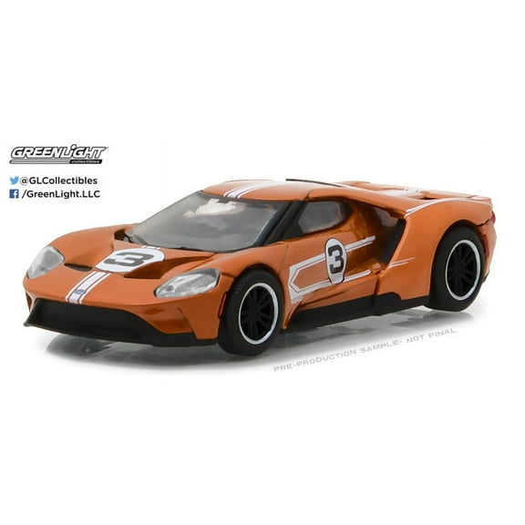 Greenlight 1:64 2017 Ford Gt Racing Heritage Series (Brown) 1967 #3 Ford Mkiv