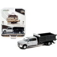thumbnail image 1 of Greenlight 1/64 2018 Ram 3500 Landscaper Dump Truck, Silver, Dually Drivers Series 8 46080-E, 1 of 3