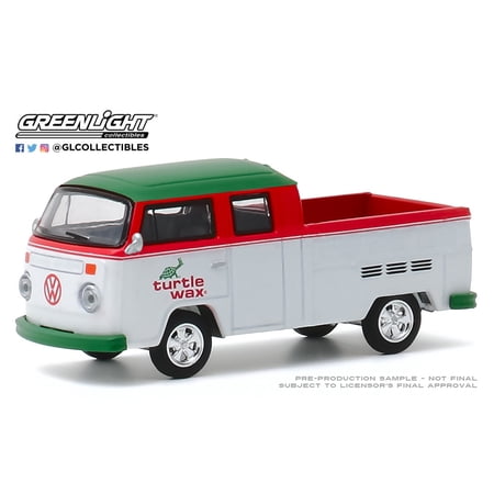 Greenlight 1:64 Blue Collar Series 7 1979 Vw Type 2 Crew Cab Pickup Turtle Wax