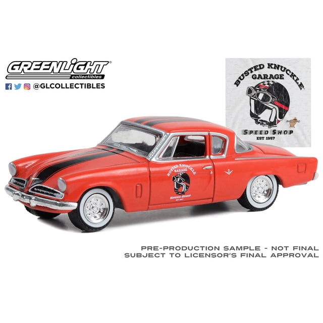 GMC K2500 Sierra Grande 1967 – Miniature Greenlight 1/18 – Rouge, Ouvrable, Busted Knuckle