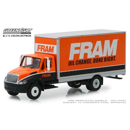 Greenlight 1:64 Heavy Duty Trucks 2013 Durastar Box Van Fram Oil Filters