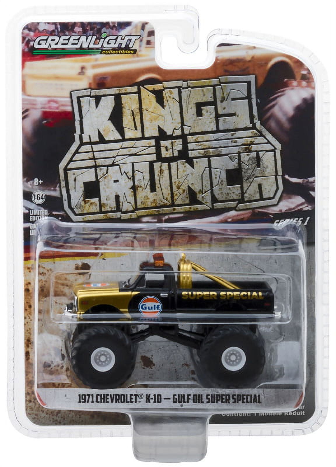 グリーンライト　1971 シボレー K-10 - ガルフ　スーパースペシャル Greenlight 1:64 Kings of Crunch Series 1 - Gulf Oil Super