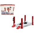 thumbnail image 1 of Greenlight 13549 Adjustable Four Post Lift Red & White Summit Racing Equipment for 1-18 Scale Diecast Model Car, 1 of 4