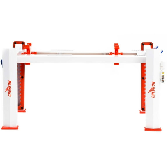 Adjustable Four Post Lift "Chevron Gasolines" for 1/18 Scale Diecast Model Cars by Greenlight