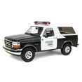 thumbnail image 1 of Greenlight 1996 Ford Bronco XLT Oklahoma Highway Patrol Police Truck Black/White 1:18, 1 of 2
