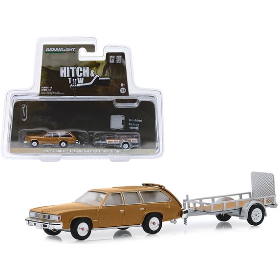 1/64 2015 Jeep Wrangler Unlimited & STP Small Cargo Trailer Hitch & Tow 18 32180-B1/64 2015 Jeep Wrangler Unlimited & STP Small Cargo Trailer Hitch & Tow 18 by Greenlight 32180-B