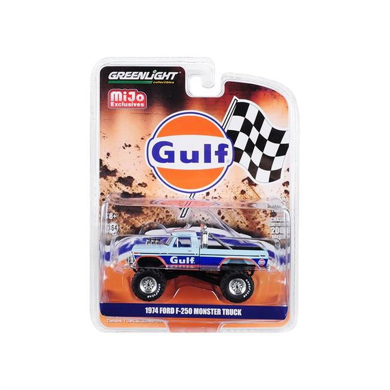 Greenlight 51288 1974 Ford F-250 Monster Truck Gulf Stripes