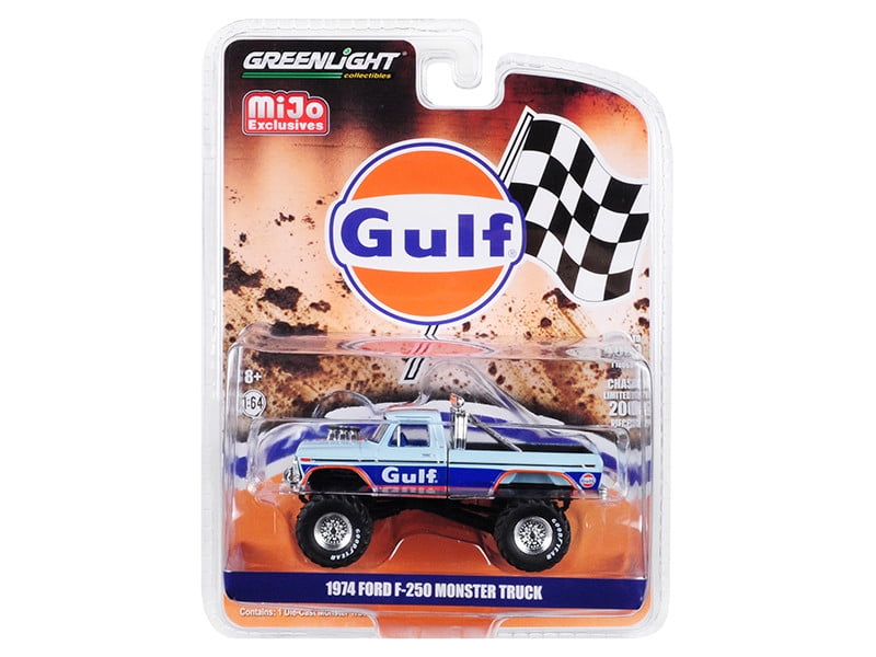 Greenlight 51288 1974 Ford F-250 Monster Truck Gulf Stripes