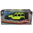 thumbnail image 1 of Greenlight 86179 2016 Jeep Wrangler Unlimited Rubicon Off-Road with Roof Rack Hyper Green All-Terrain Series 1 by 43 Diecast Model Car, 1 of 2