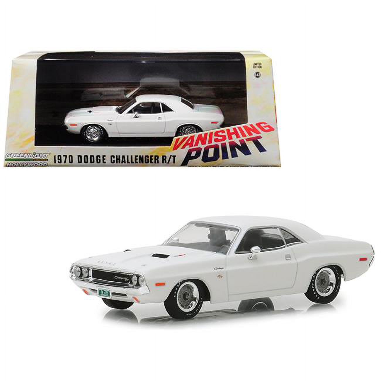 Greenlight 1970 Dodge Challenger R T White Vanishing Point Movie 1 43 Greenlight 1970 Dodge Challenger R T White Vanishing Point Movie 1 43