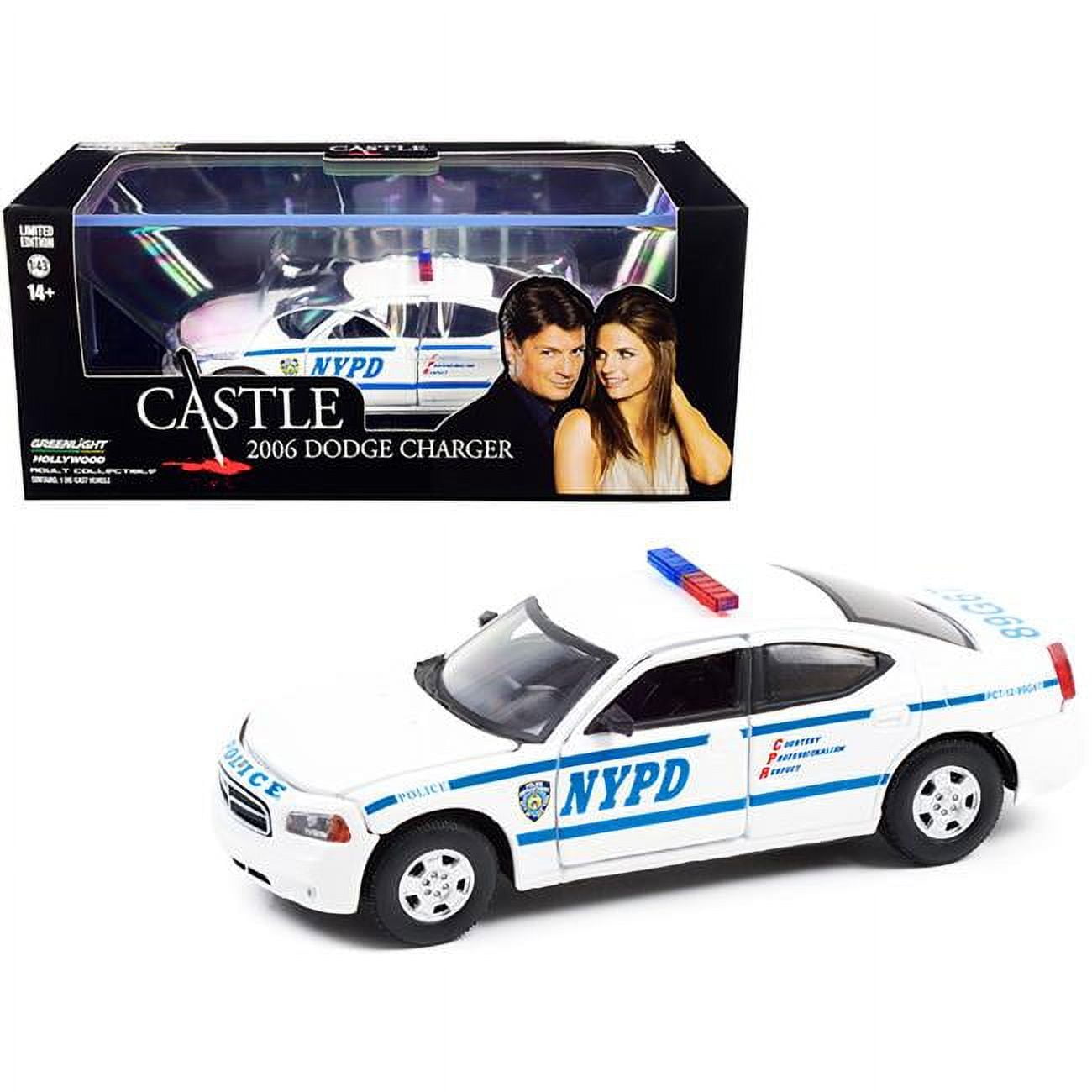 Miniature Greenlight 1/43 - Dodge Charger LX 2006 De La Série TV Castle - Bleue
