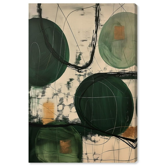 Greenlight Breeze II Canvas Green Abstract Art by Art Remedy, Gallery Wrapped, 20" x 30"