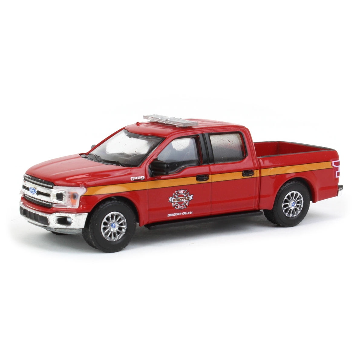 Greenlight Collectibles 1/64 2018 Ford F-150 Supercrew Pickup Truck Seattle  Fire Dept. Station 19 TV Series Hollywood Series 36 44960-F