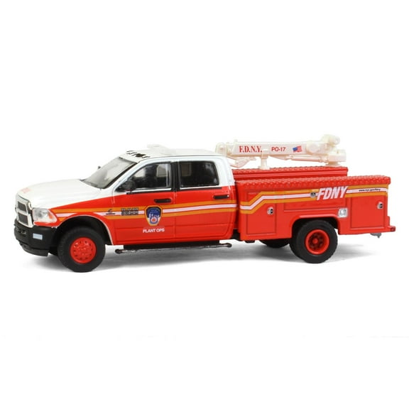 Greenlight Collectibles 1/64 FDNY 2018 Ram 3500 Dually Crane Truck Dually Drivers Series 10 46100-D