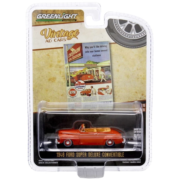 Greenlight Collectibles Free Comic Book Day 1946 Ford Super Deluxe Convertible Diecast Car