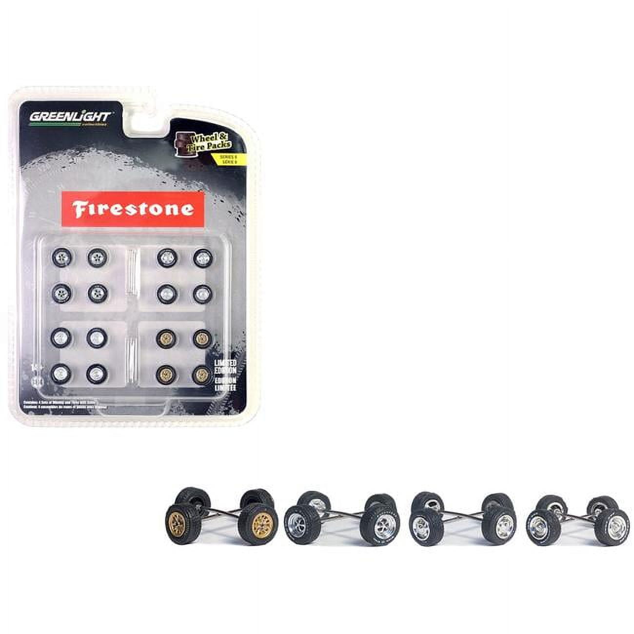 Greenlight Firestone Wheel & Tire Packs Series 8 164 Scale Wheels & Tires Multipack Set of 24