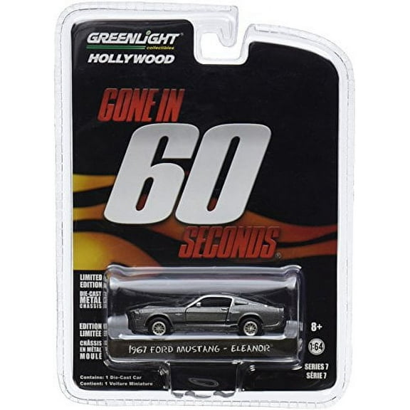 Greenlight 44742 Gone in 60 Sixty Seconds (2000) Eleanor 1967 Ford Mustang Shelby GT500 1/64 Scale