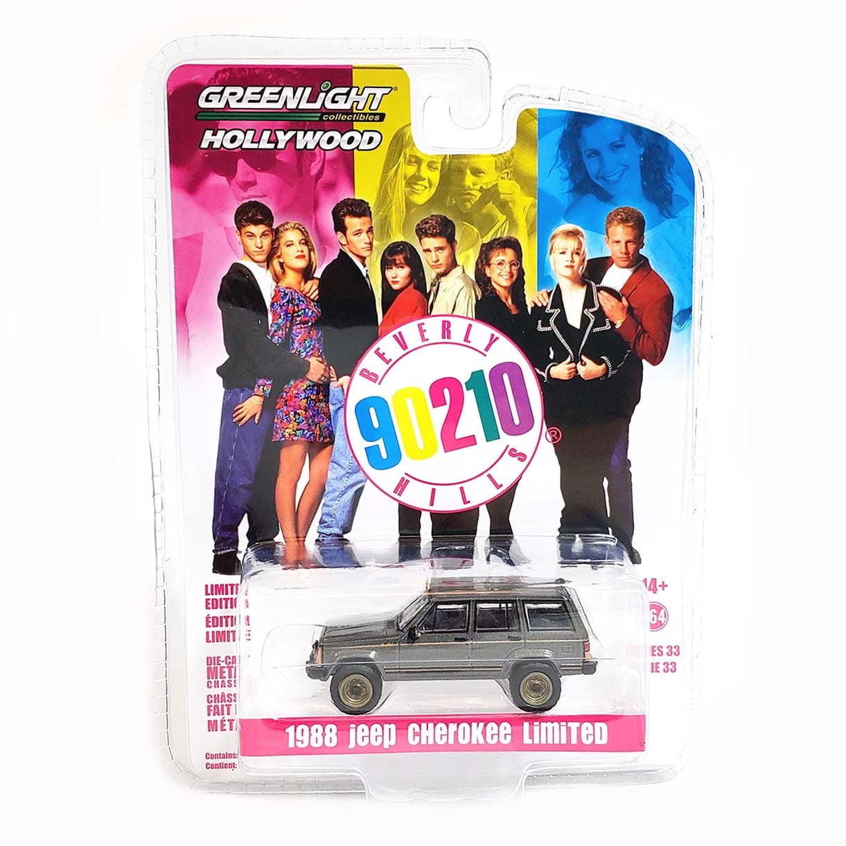 Greenlight Hollywood Series 33: "Beverly Hills 90210" 1988 Jeep Cherokee Limited 1/64 Scale