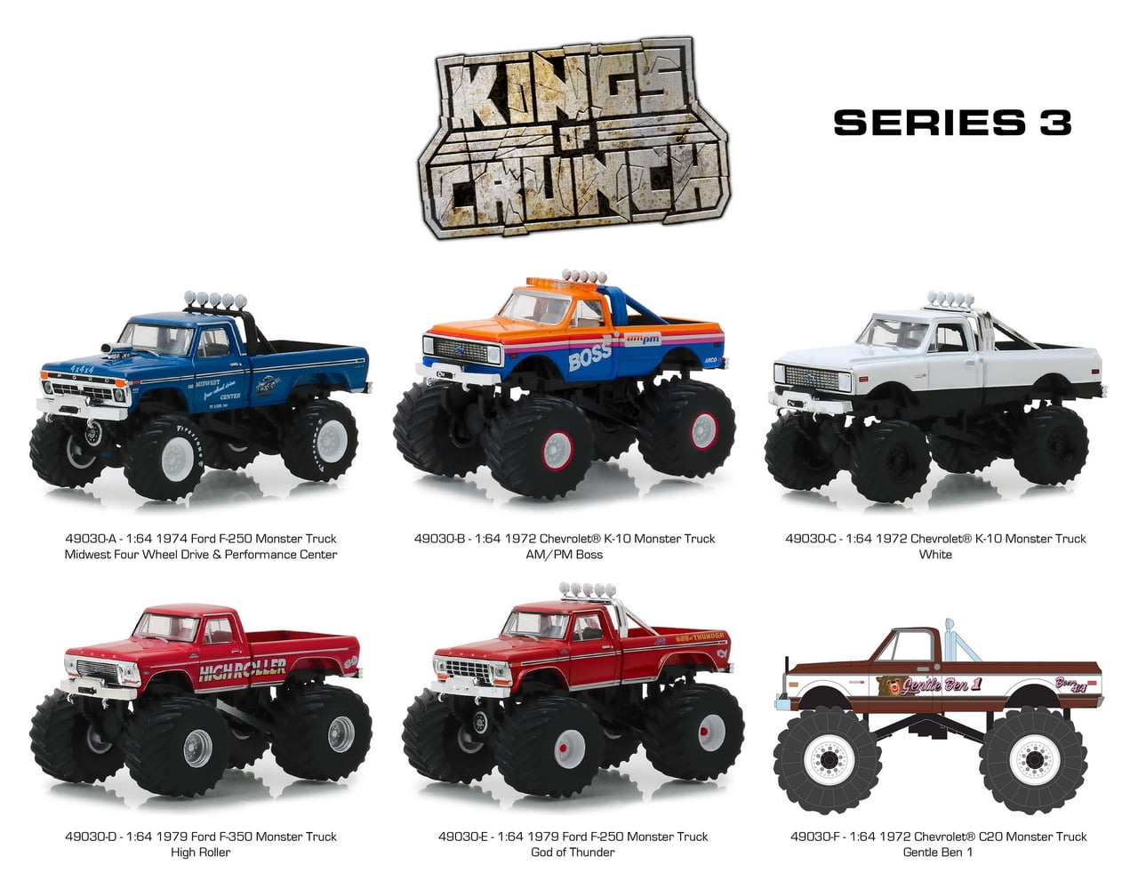 Greenlight Kings of Crunch Series 3 Car & Truck Play Vehicles